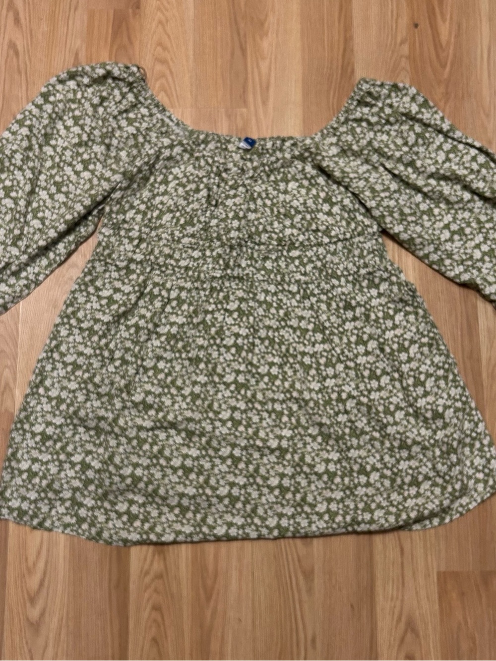 Old Navy Olive Green Floral Mini Dress